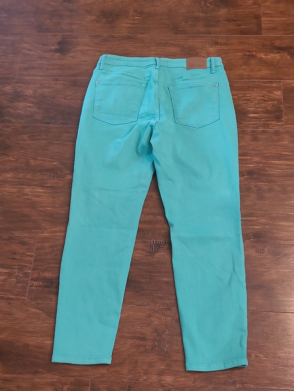Judy Blue Bright Teal Slim Fit  Jeans  Stretchy Size 13/31 - Picture 7 of 12